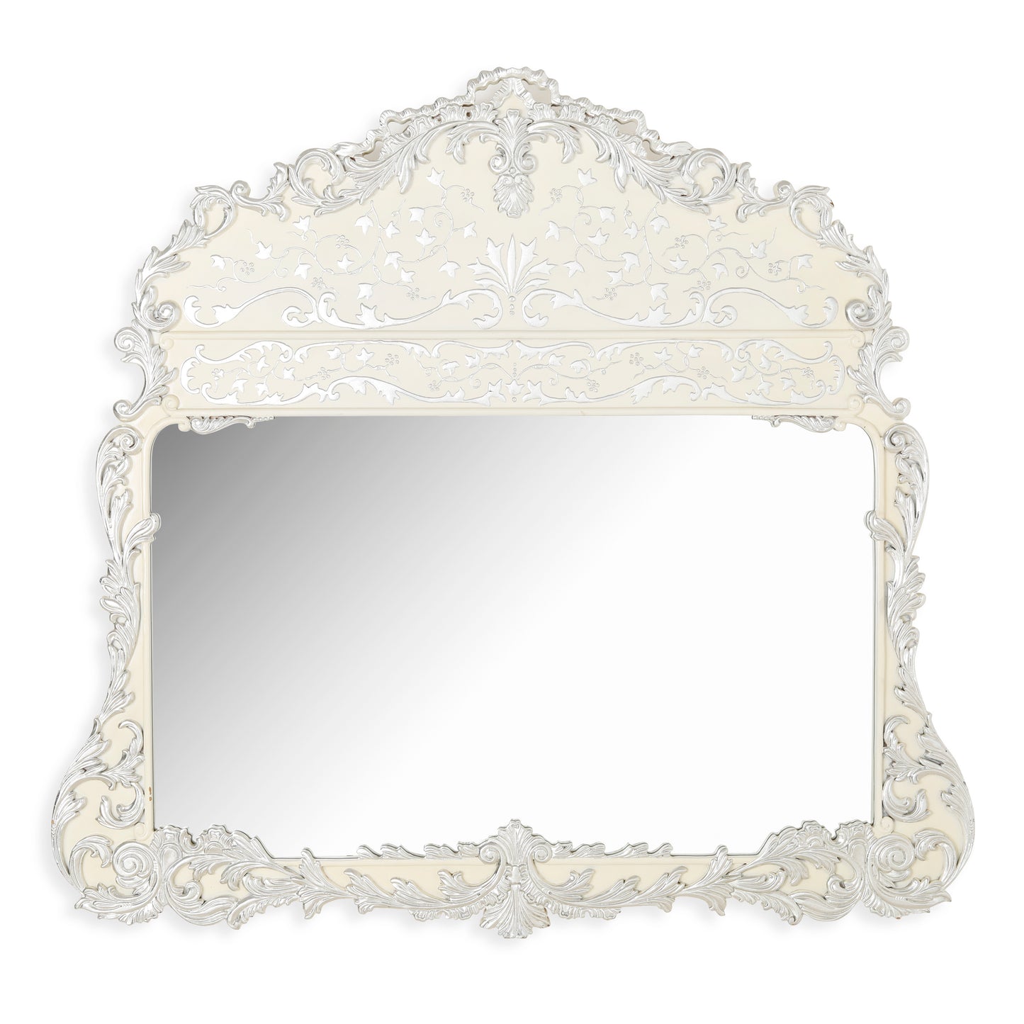 Olivia Mirror Silver on Antique White | The Gallery