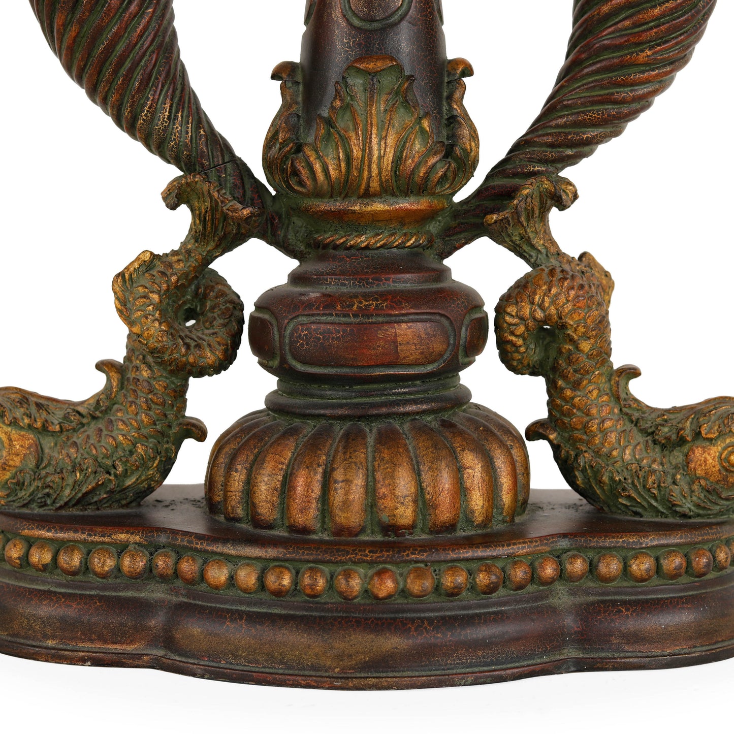 3890 - شمعدان - 16 عرض × 9 عمق × 22 ارتفاع - دولفين كلاسيكي/P1