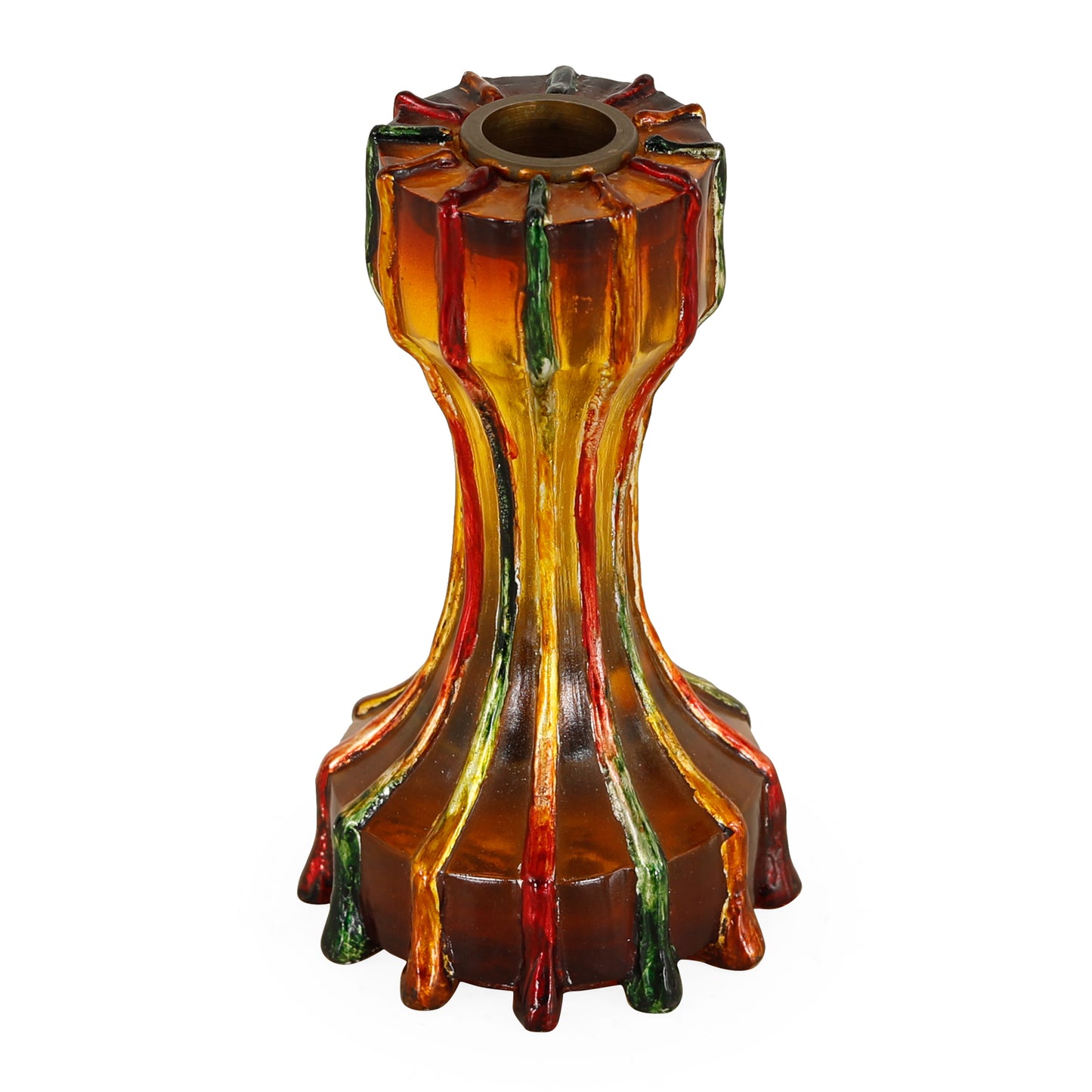 حامل شموع صغير بتصميم كاليدوسكوب، قطره 4 بوصات وارتفاعه 6 بوصات (مجموعة من 3 قطع)