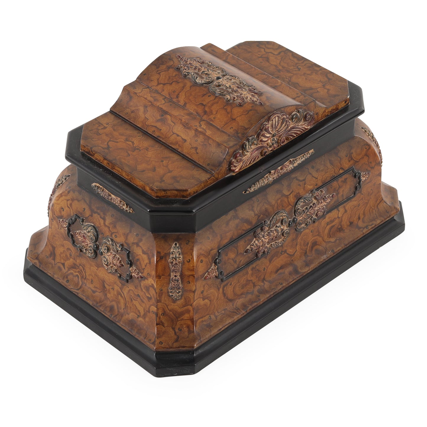 3963 - BOX - 18W X 12D X 11H - FAUX BURLWOOD/P1036