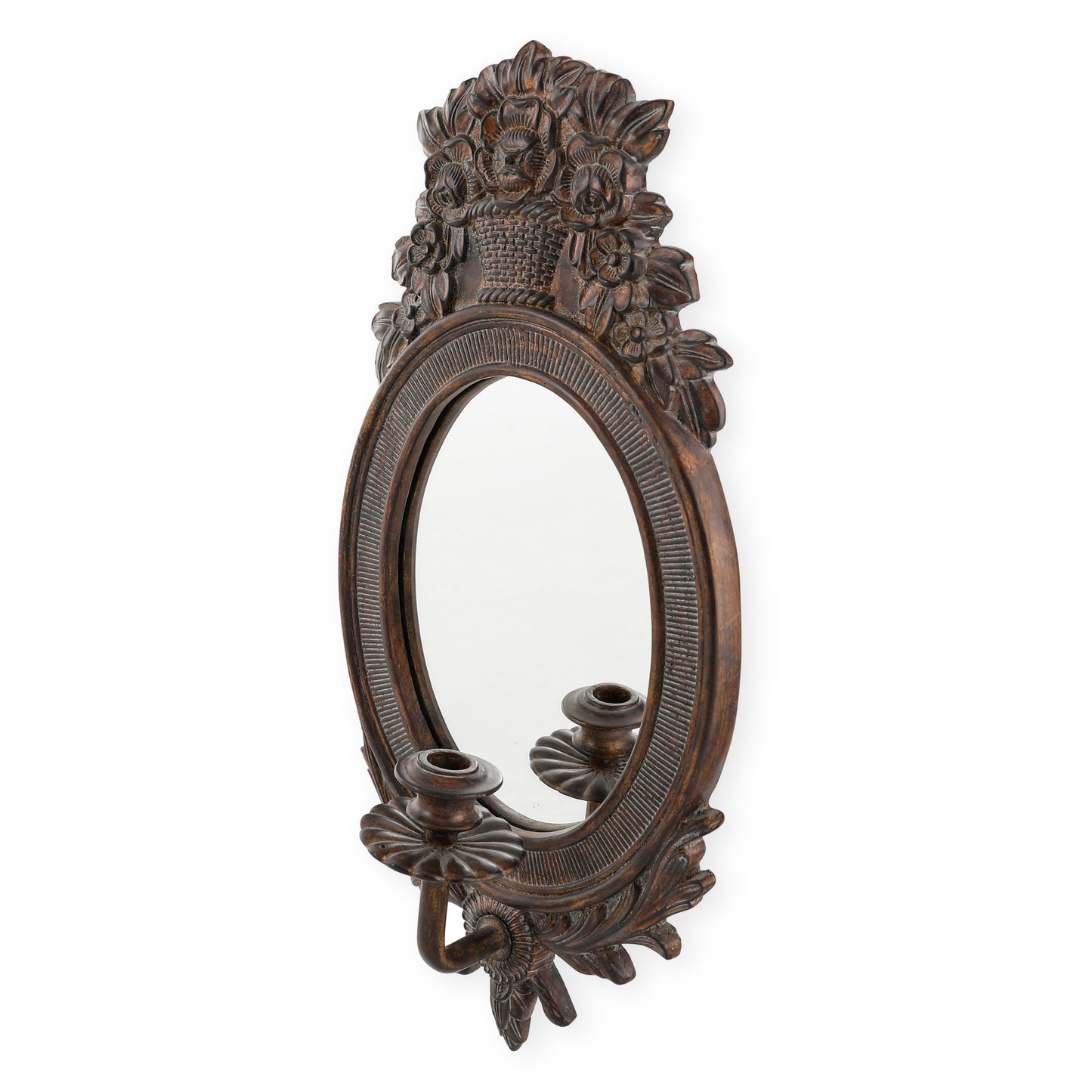 إطار من البولي ريزين مع مرآة على شكل حرف W