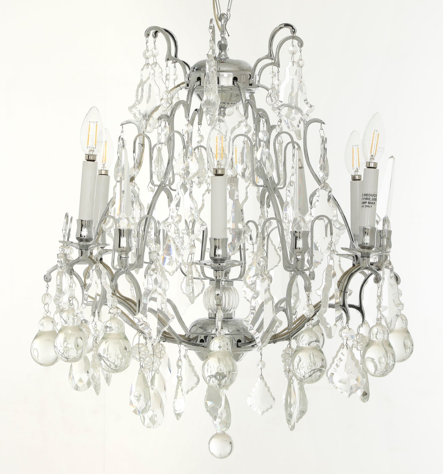 Chandelier 21D x 26H Chrome Plated - Farsh