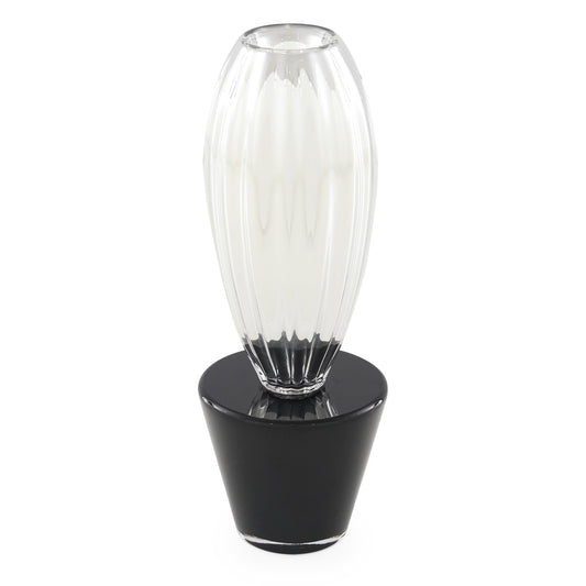 Arizona, Large vase, black/clear silvered | Gaia Gino