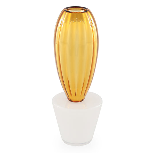 Arizona, Large vase, opal/amber silvered | Gaia Gino