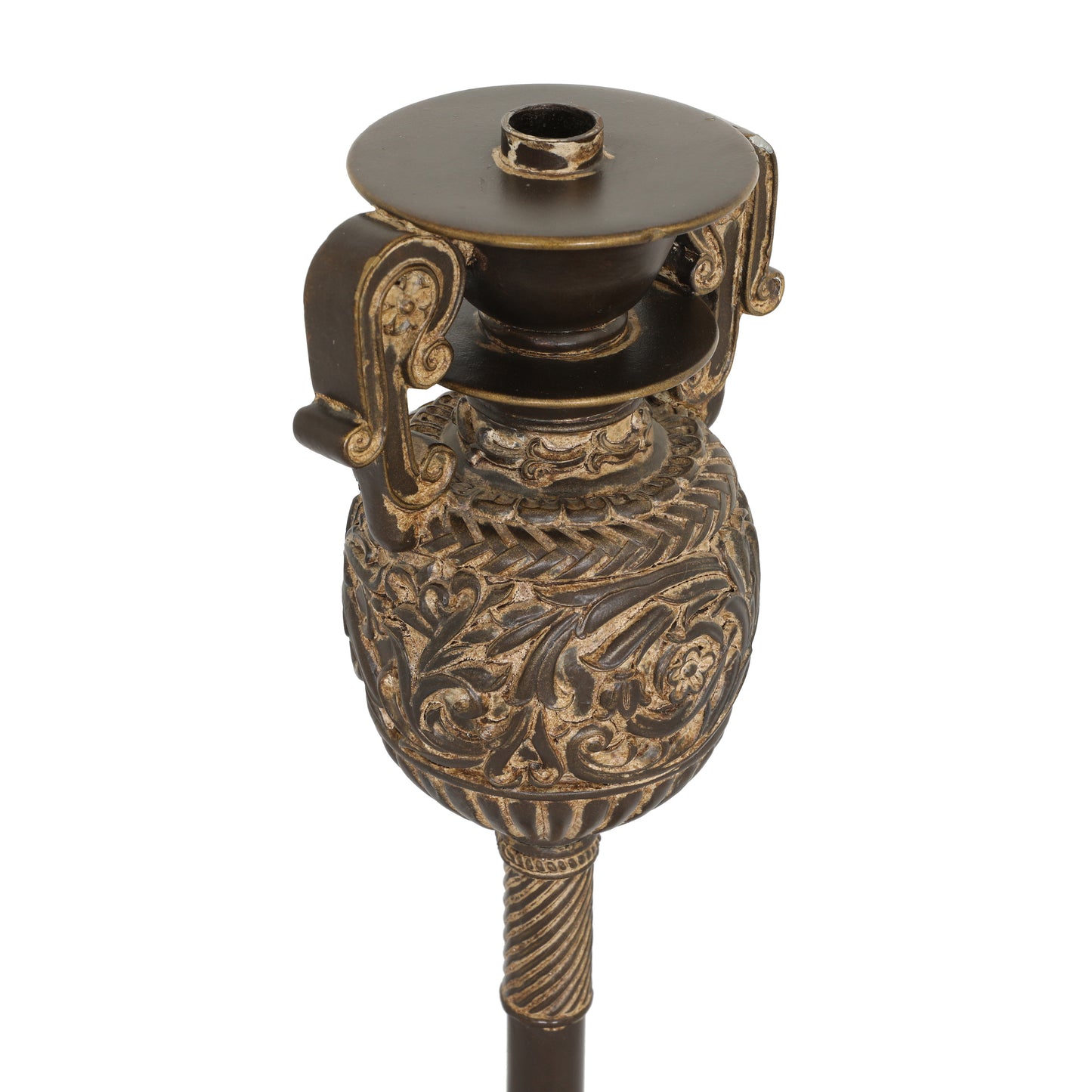 3898- 3/SET CANDLE HOLDERS - 16H-18-22H ACANTHUS / P1027