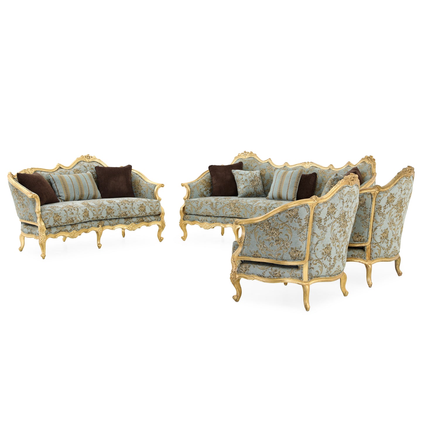 Jacqueline Sofa Set Gold (Set of 4) | The Gallery