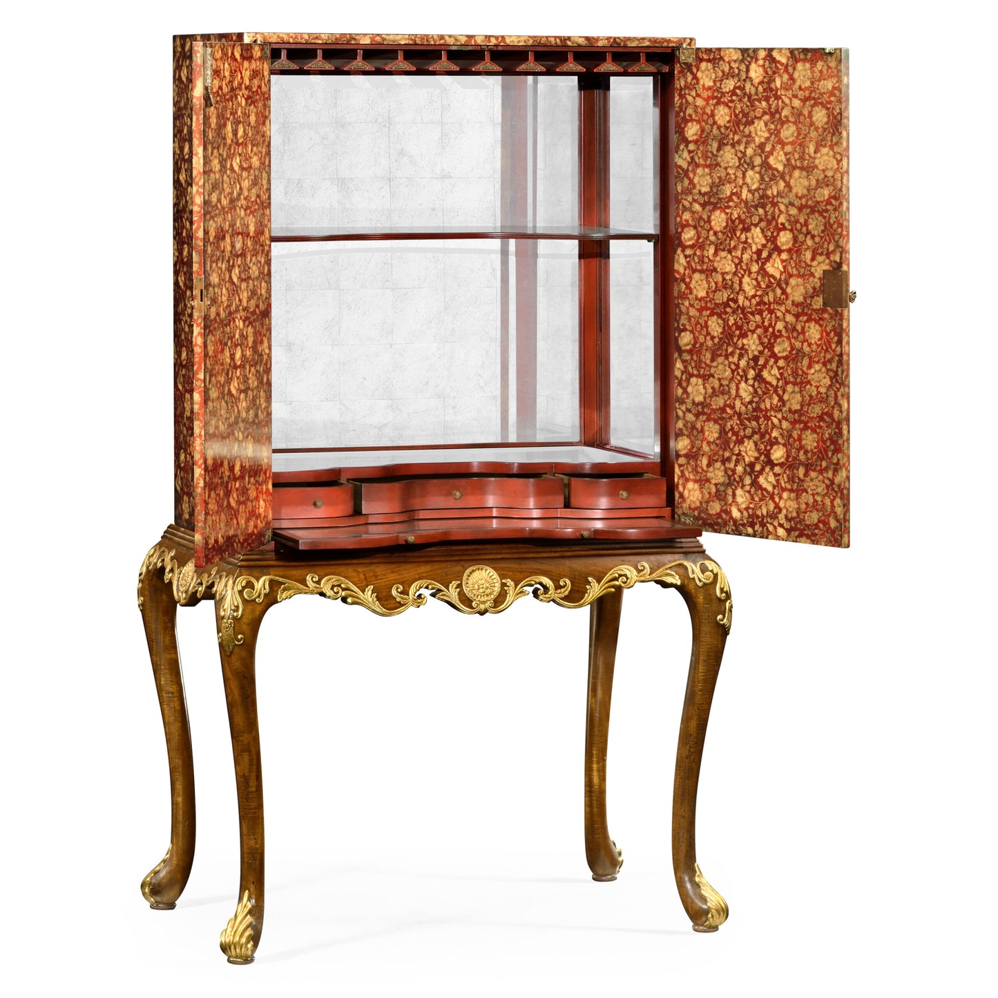 Red Chinoiserie Drinks Cabinet | Jonathan Charles