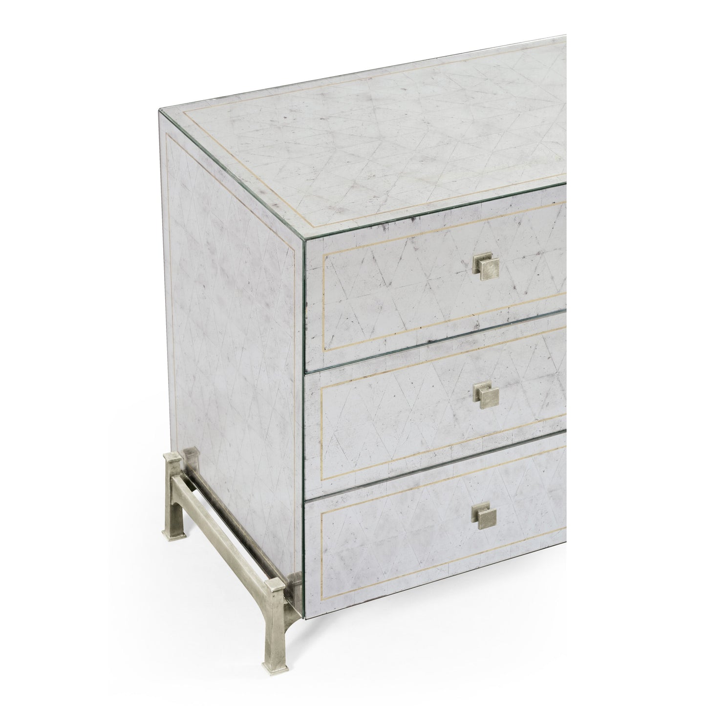Églomisé & Silver Large Chest of Drawers | Jonathan Charles