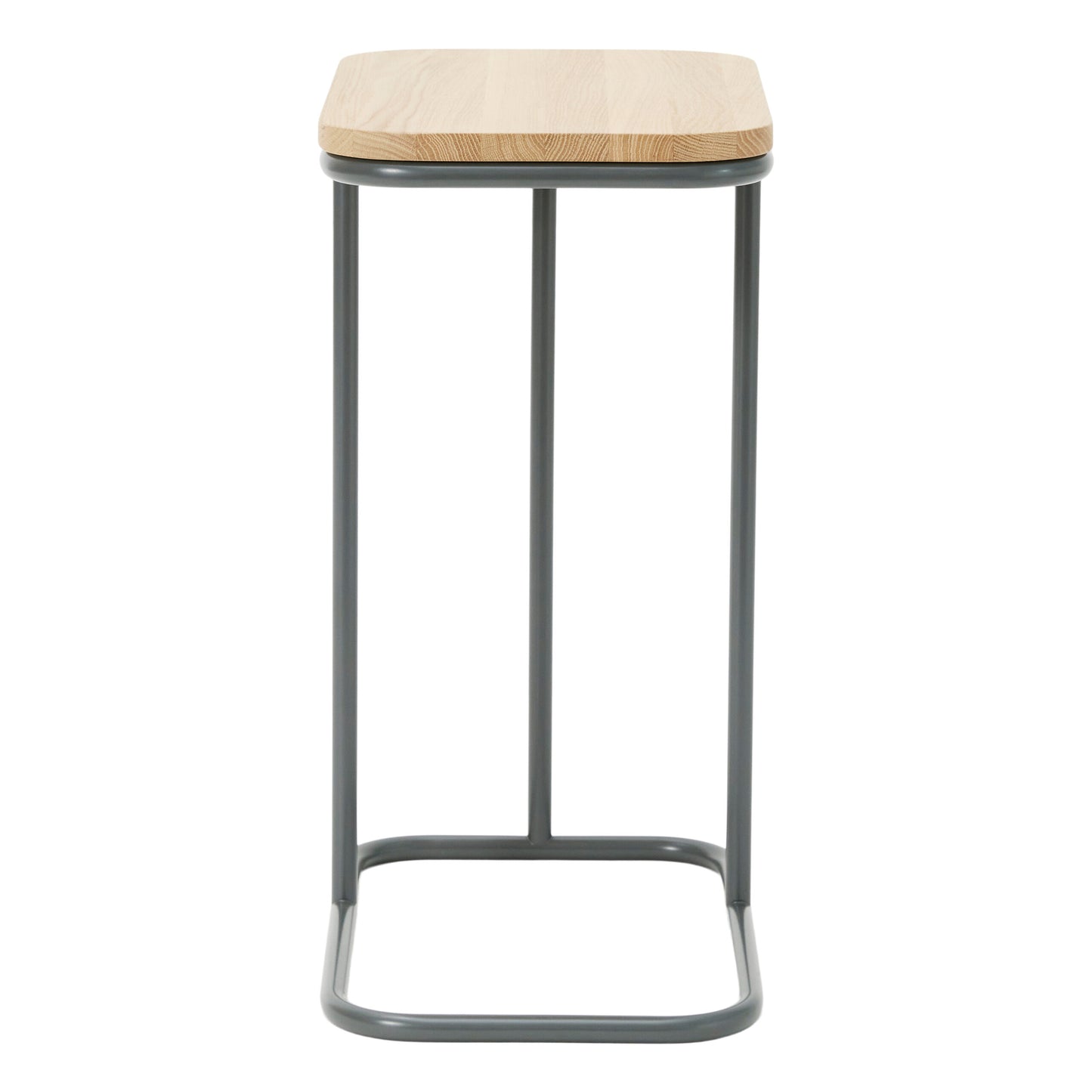 A3 Side table - Oak top / Grey metal frame