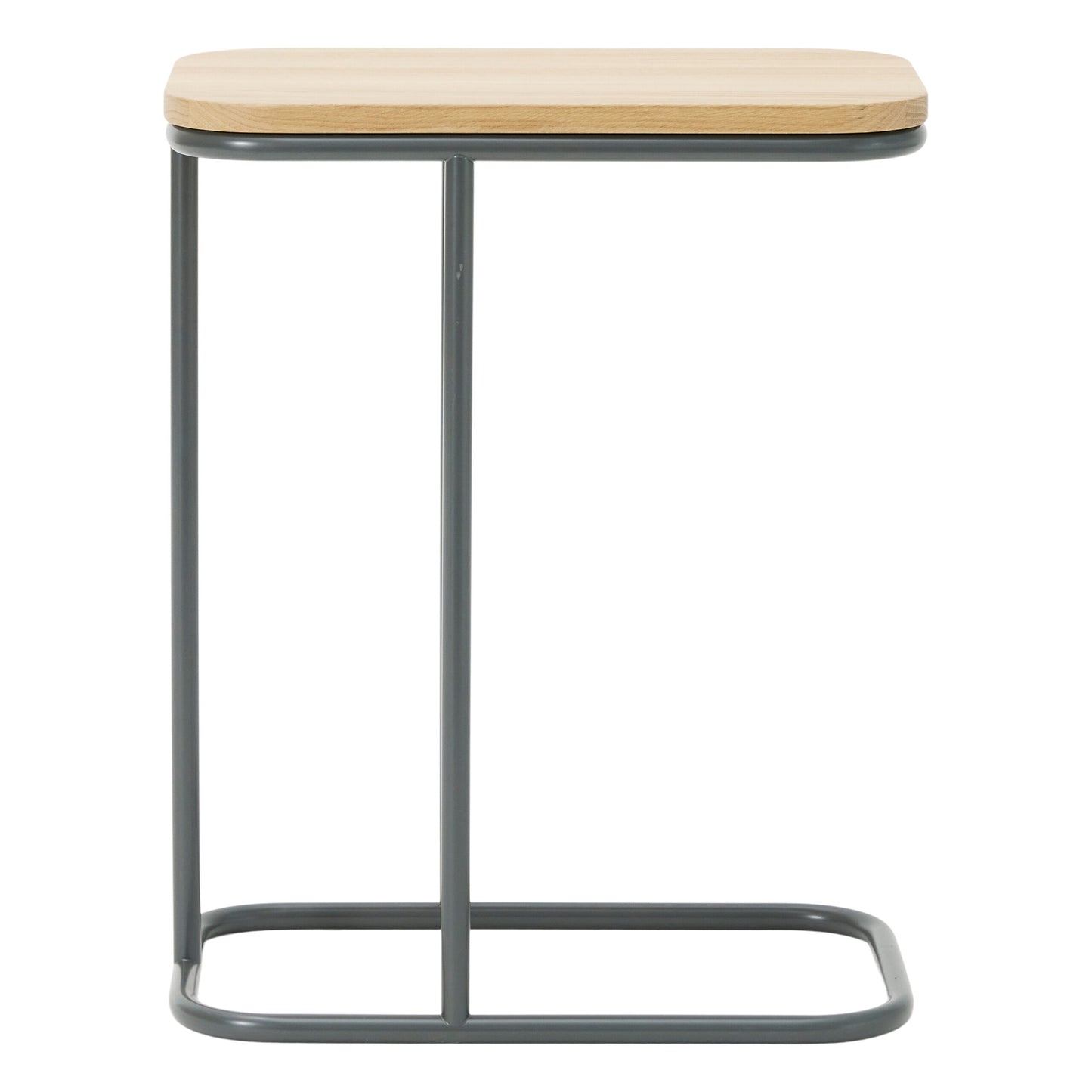 A3 Side table - Oak top / Grey metal frame