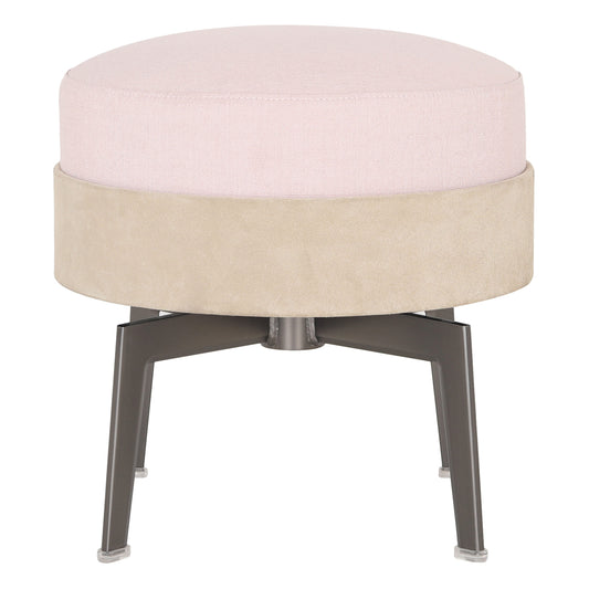 مسند من الجلد الوردي يشعرك بالرضا | كرسي غرفة المعيشة