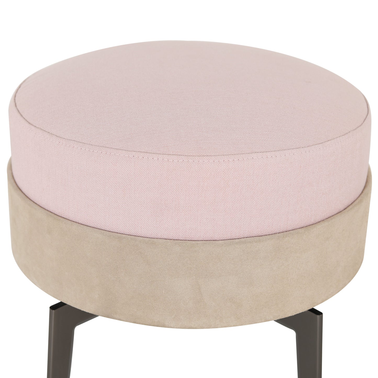 مسند من الجلد الوردي يشعرك بالرضا | كرسي غرفة المعيشة