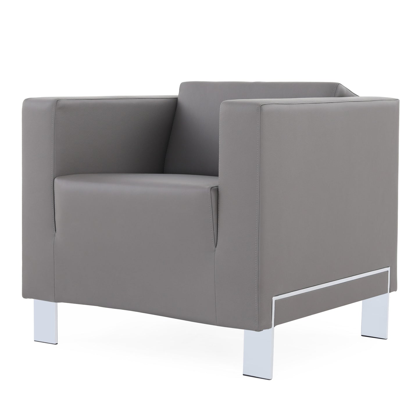 CLASSIC ARMCHAIR Armchair with a visible frame made of chrome | BN Office Solution