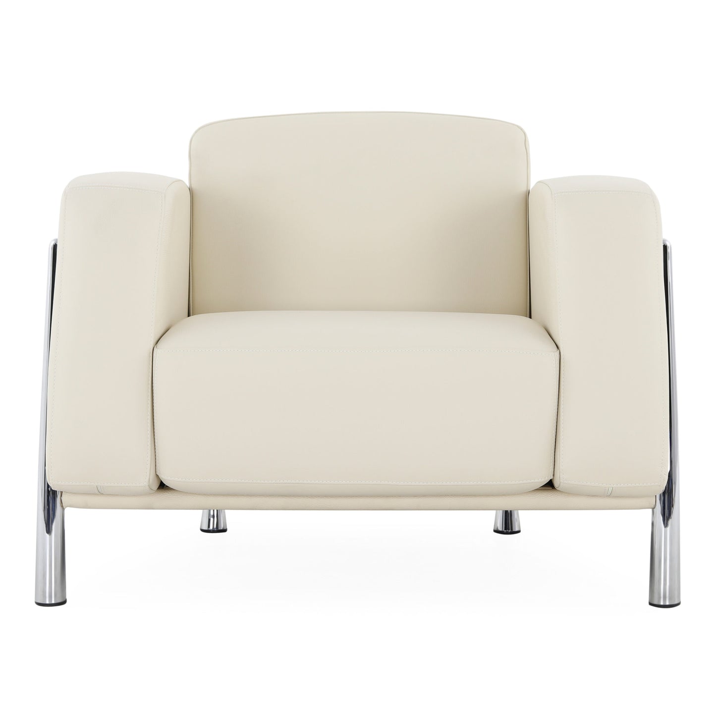 Studio armchair Armchair with its frame resting on chromium