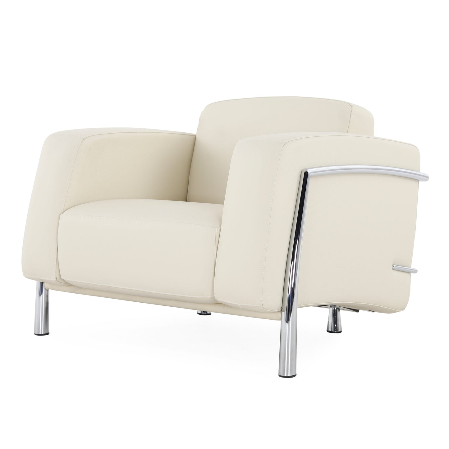 Studio armchair Armchair with its frame resting on chromium