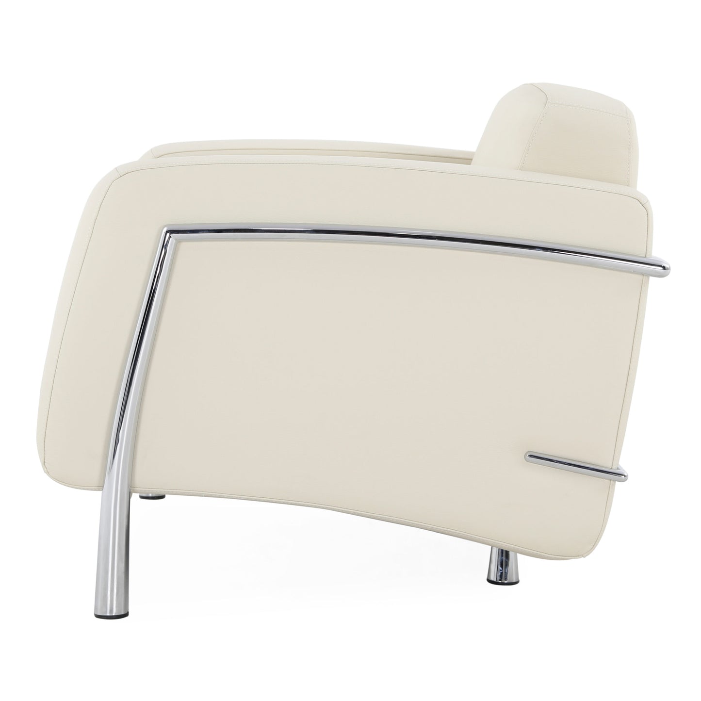 Studio armchair Armchair with its frame resting on chromium