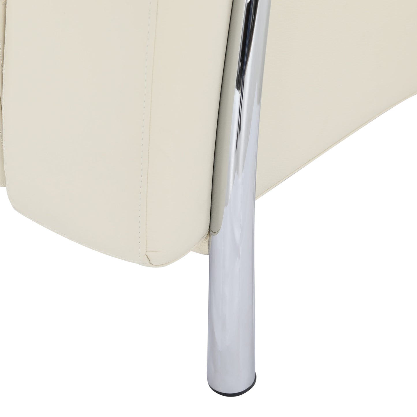 Studio armchair Armchair with its frame resting on chromium