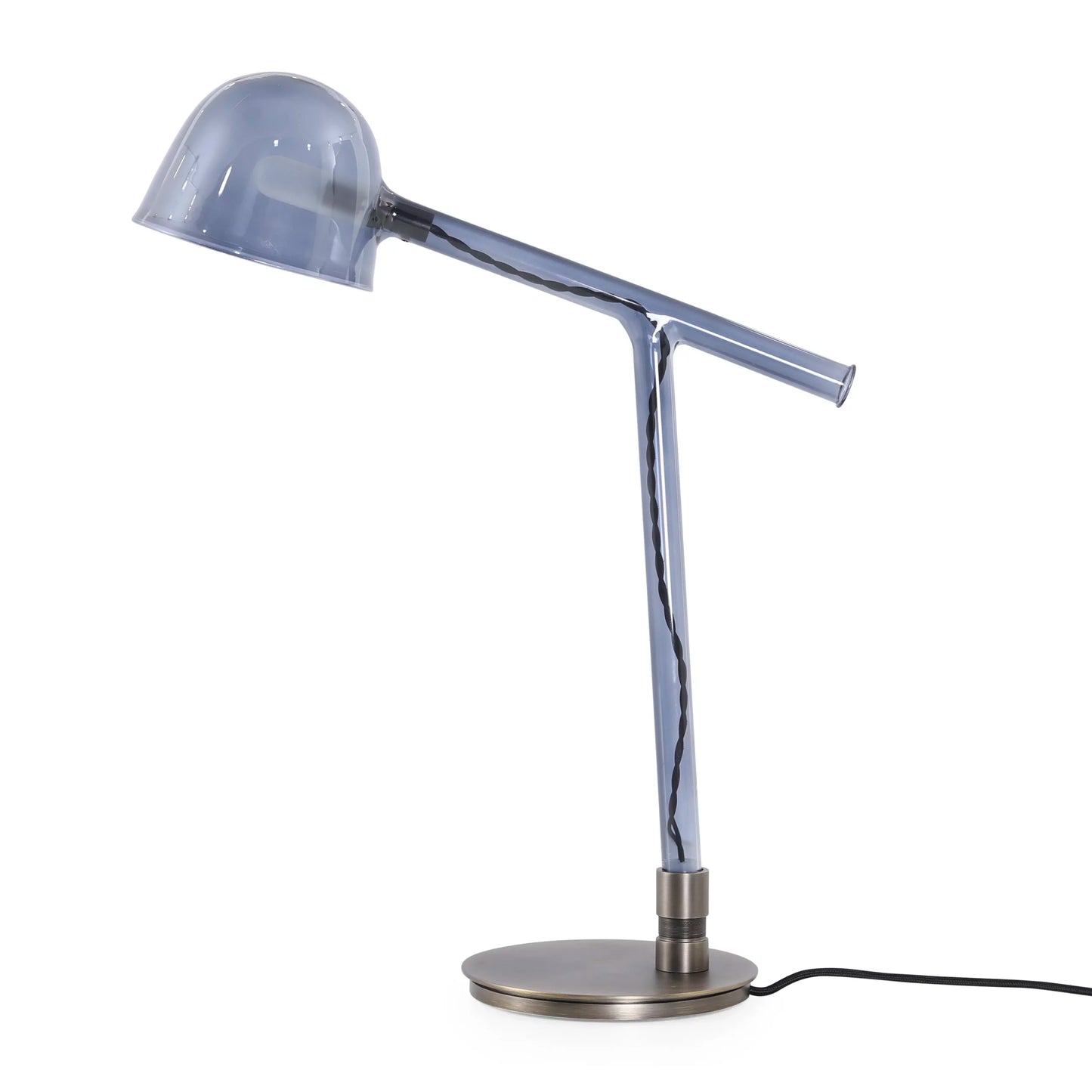 Labo Bronze Base & Blue Glass Table Lamp | Decorative Lighting