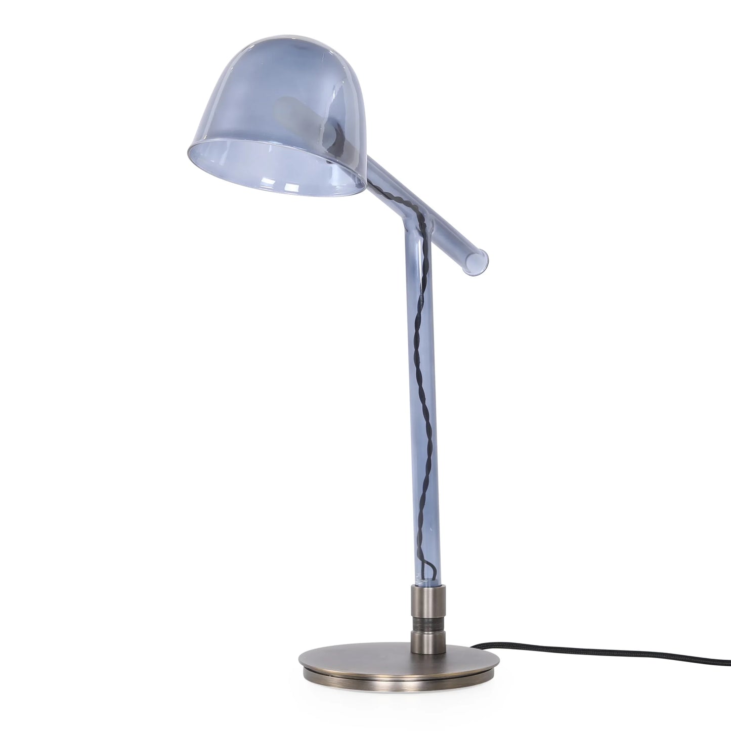 Labo Bronze Base & Blue Glass Table Lamp | Decorative Lighting