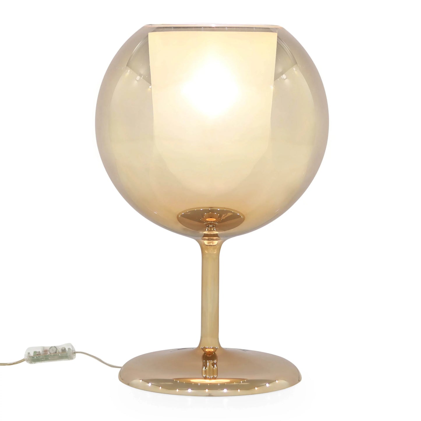 Glo Chromed Pink Gold Glass Table Lamp | Decorative Lighting