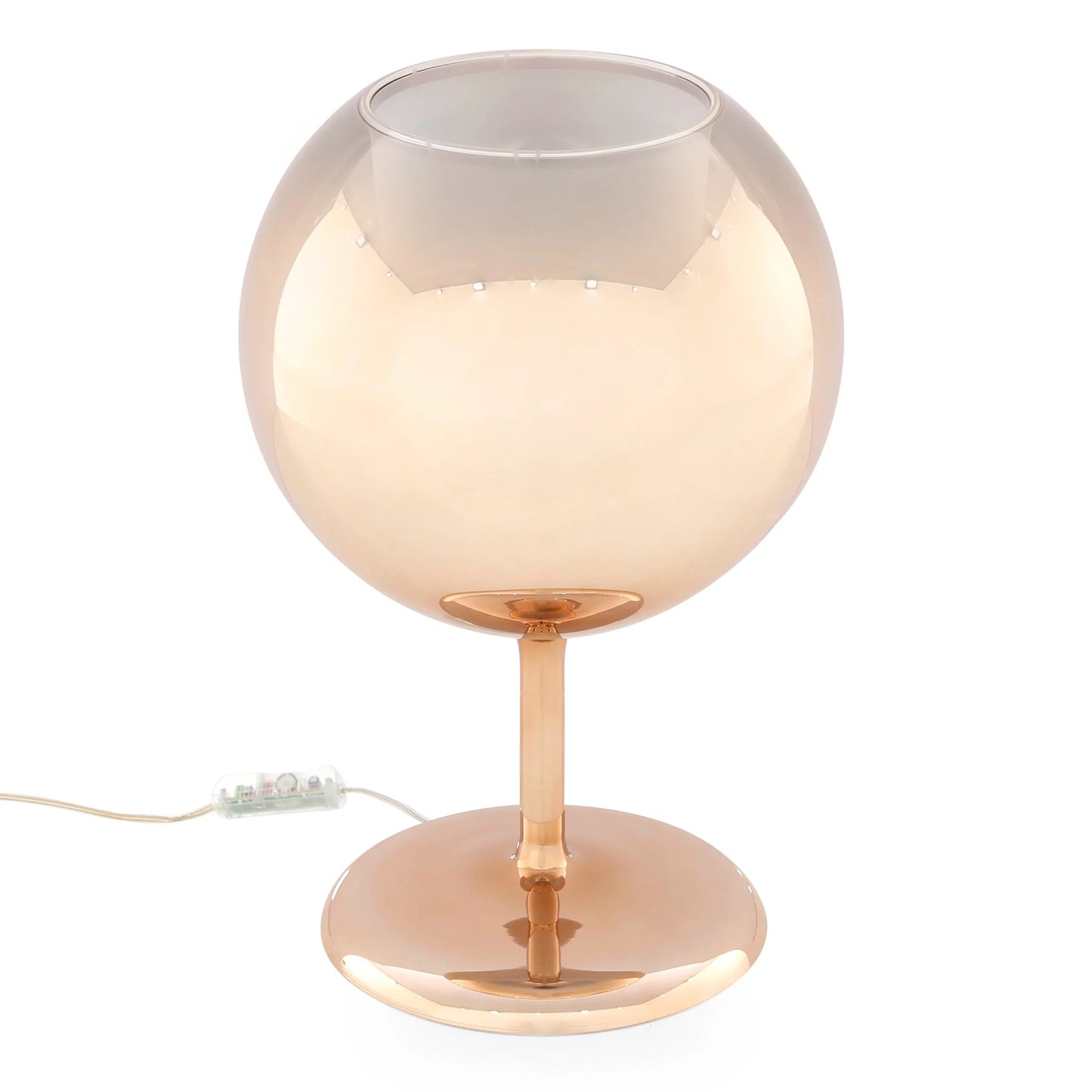 Glo Chromed Pink Gold Glass Table Lamp | Decorative Lighting