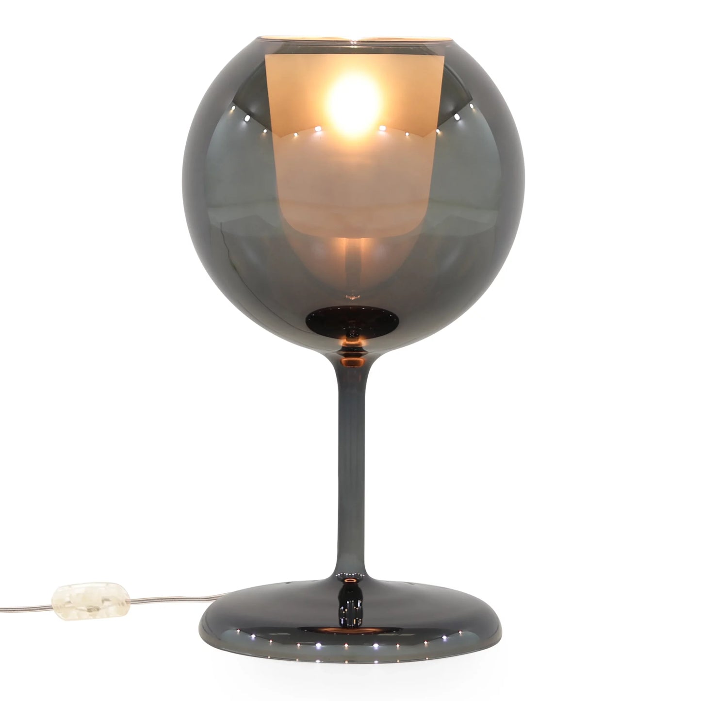 Glo Chromed Black Glass Table Lamp | Decorative Lighting