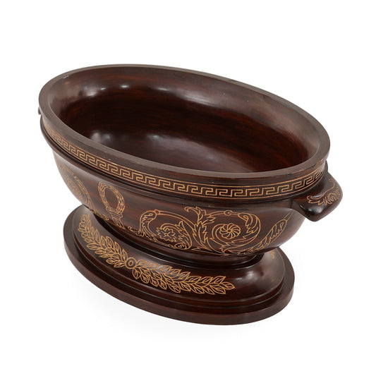 Oval Bowl with Hand Carvings | The Gallery