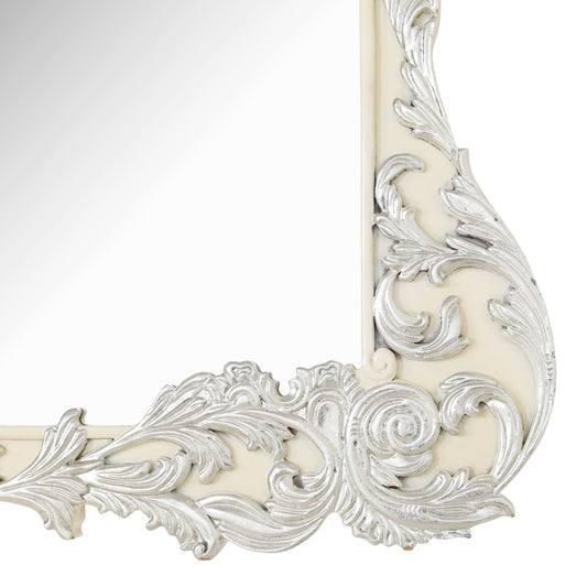 Olivia Mirror Silver on Antique White | The Gallery