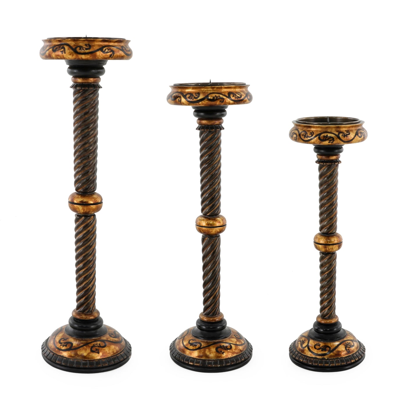 Twisted Neck Candle Holder (Set 3)
