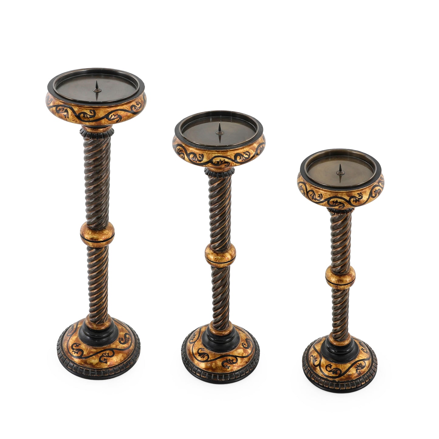 Twisted Neck Candle Holder (Set 3)