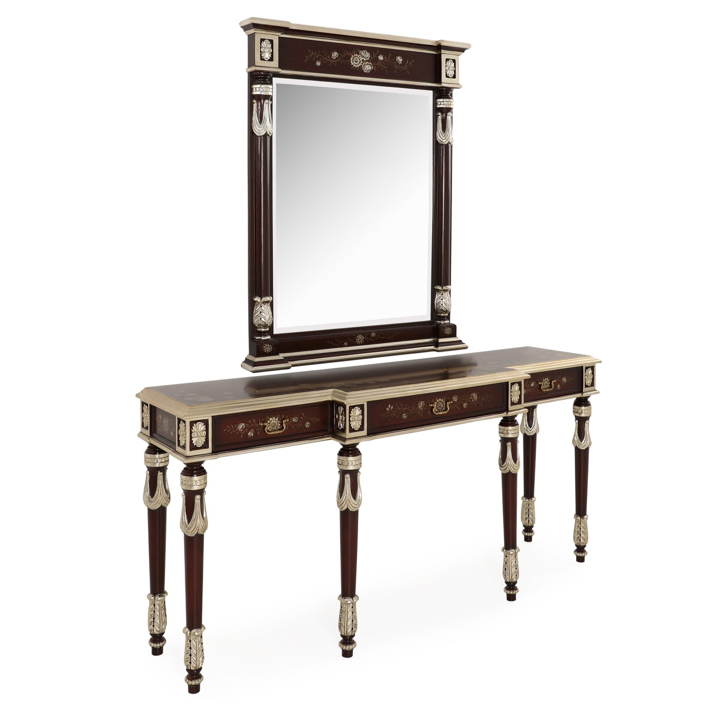 Wisdom Console & Mirror Brown | The Gallery