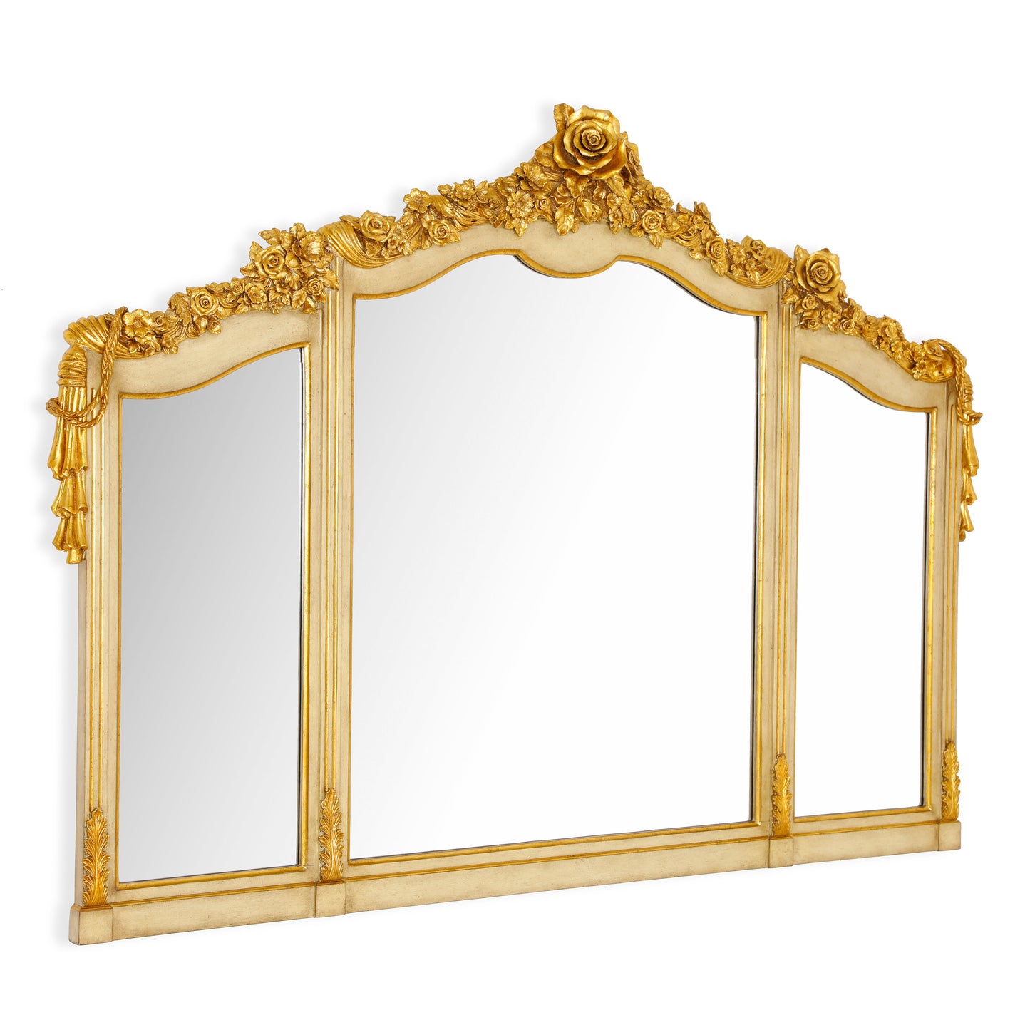 Balinese Vanity Mirror Antique White | The Gallery