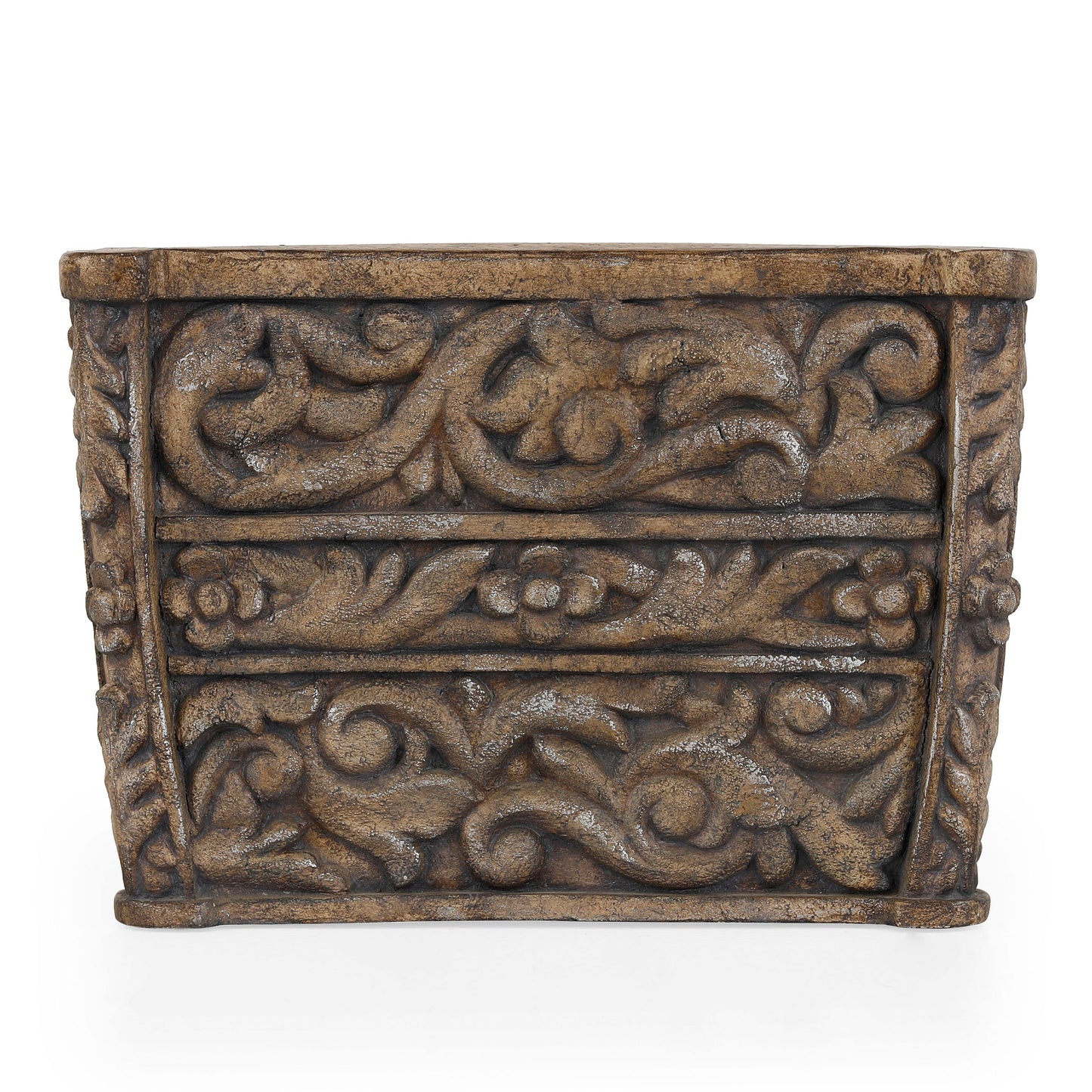 Nicola Square Planter (Cast Stone) In Medium Finish