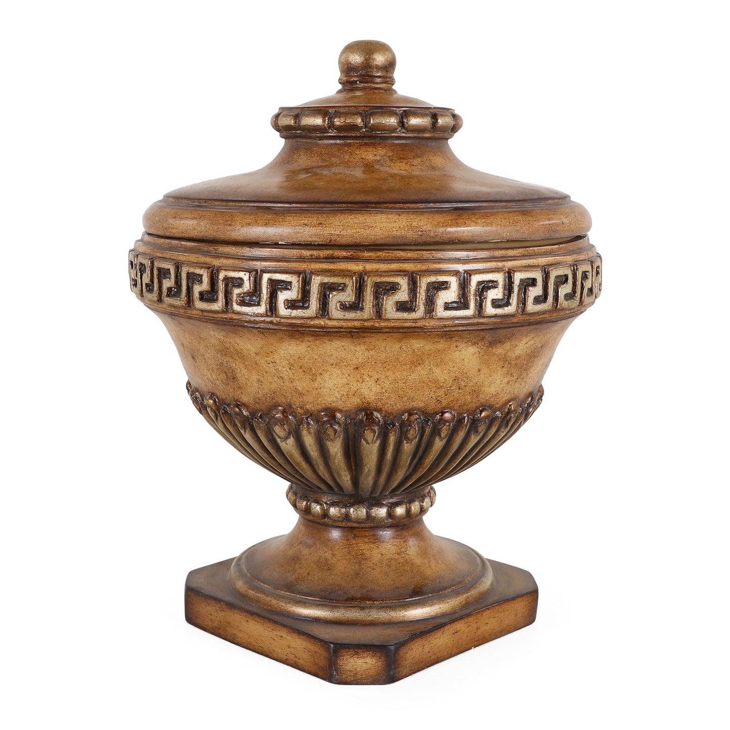 Green Key Urn With Lid (Resin) Finished In STCEB 1071