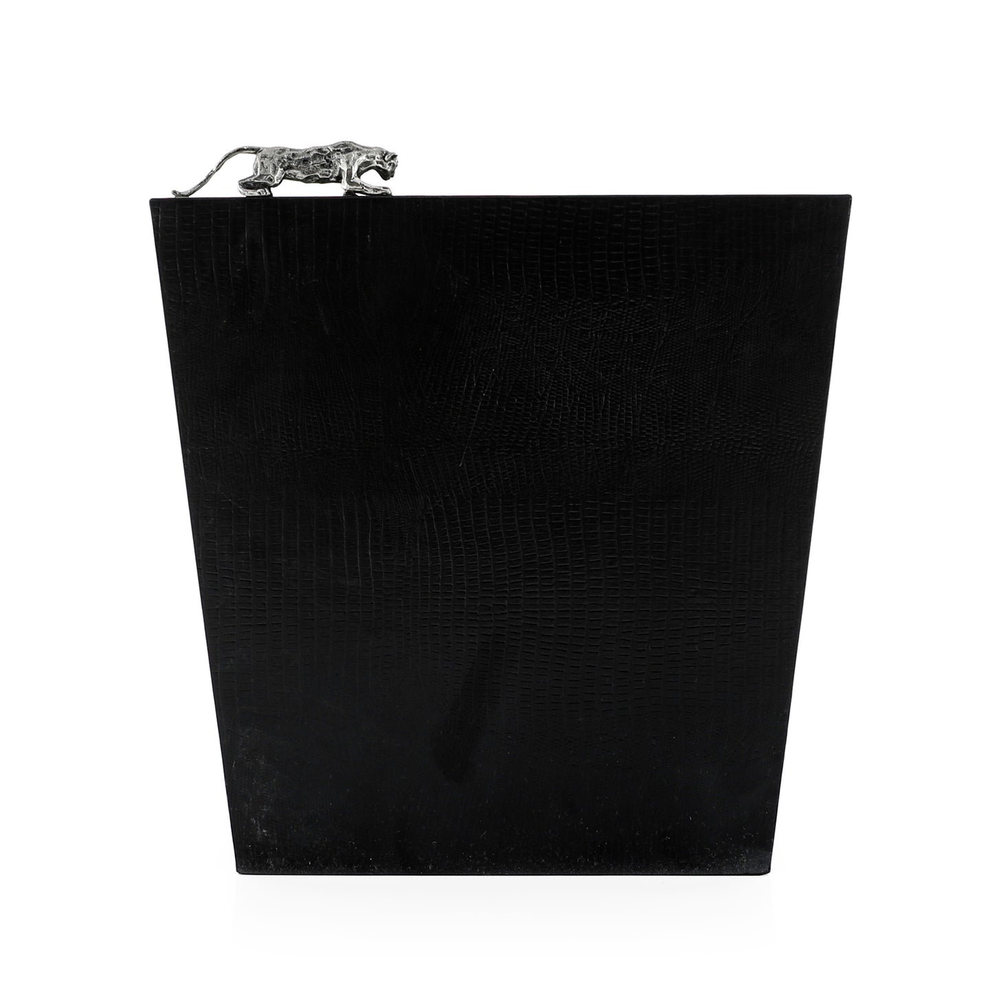 Basket (Set 10) Nu Liz Leather Black Silver Corner