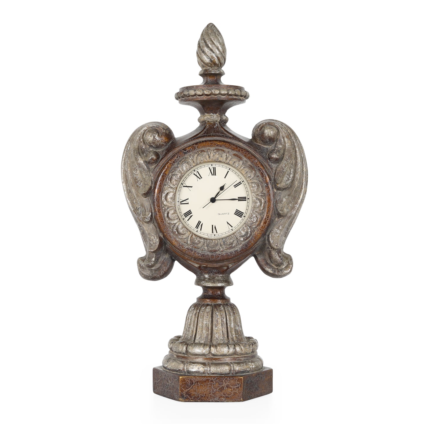 مزهرية، ساعة، مصابيح فنية