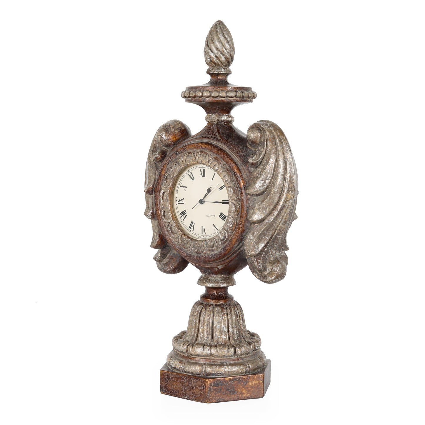 مزهرية، ساعة، مصابيح فنية