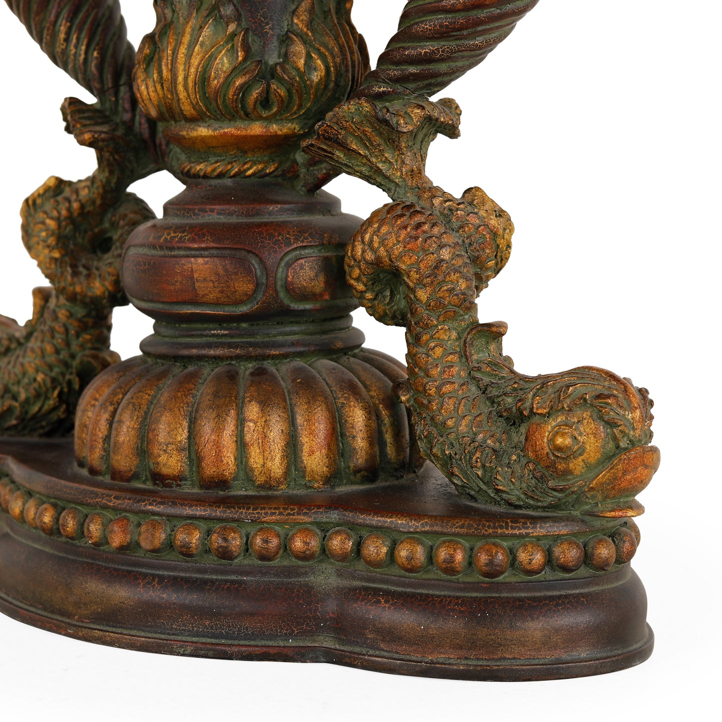 3890 - شمعدان - 16 عرض × 9 عمق × 22 ارتفاع - دولفين كلاسيكي/P1