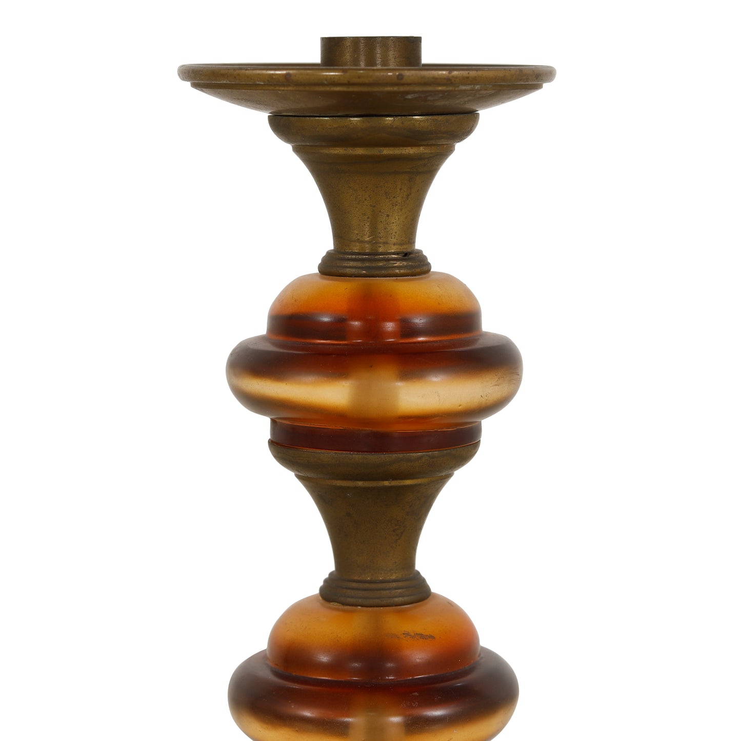 3 حوامل شموع، 6-13-20 ارتفاع، لون كهرماني