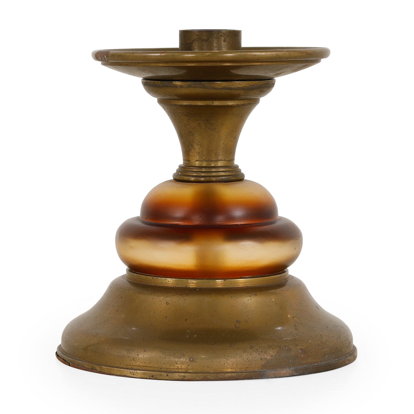 3 حوامل شموع، 6-13-20 ارتفاع، لون كهرماني