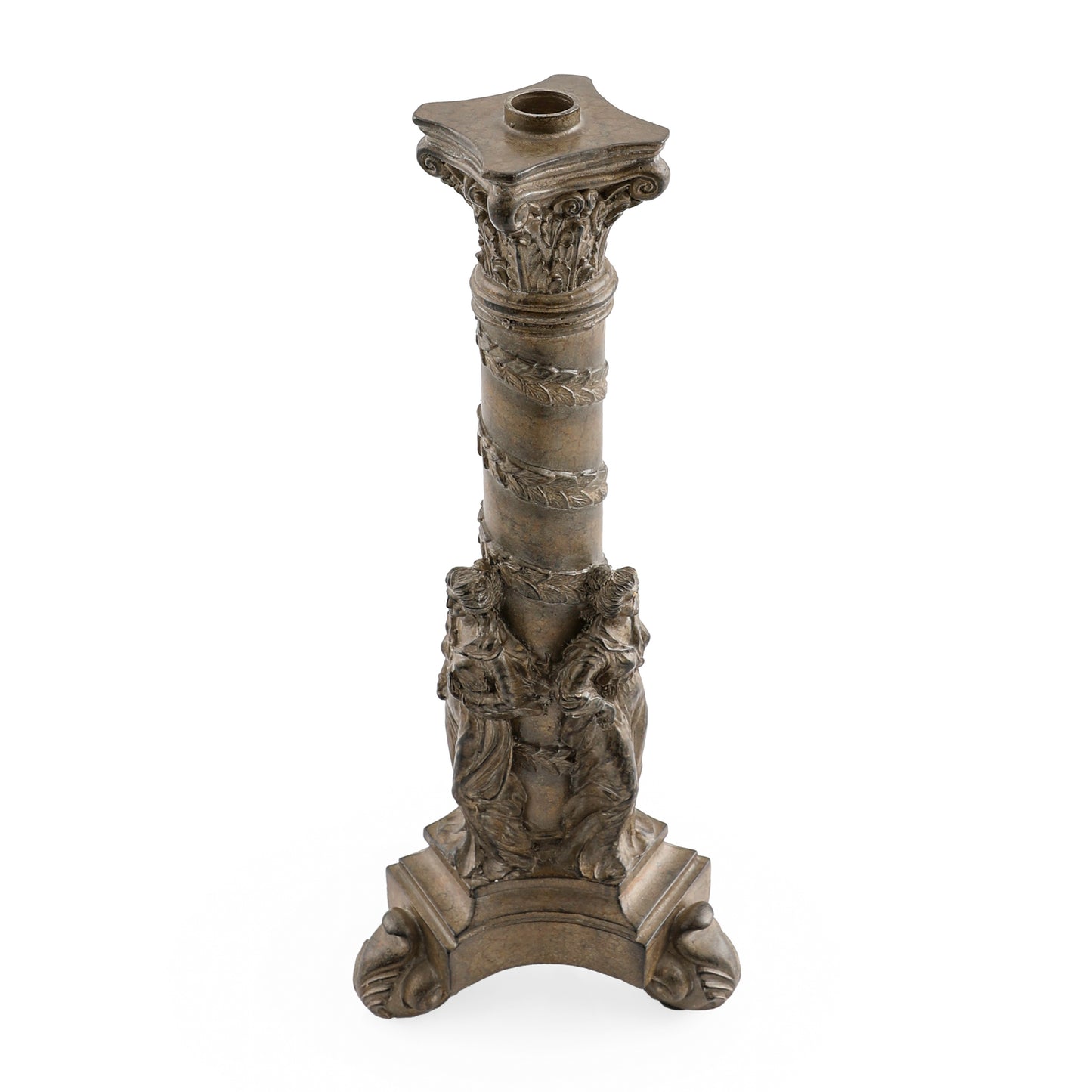 2905 - حاملات شموع PR - قطر 6 بوصات × ارتفاع 16 بوصة - ذهبي عتيق