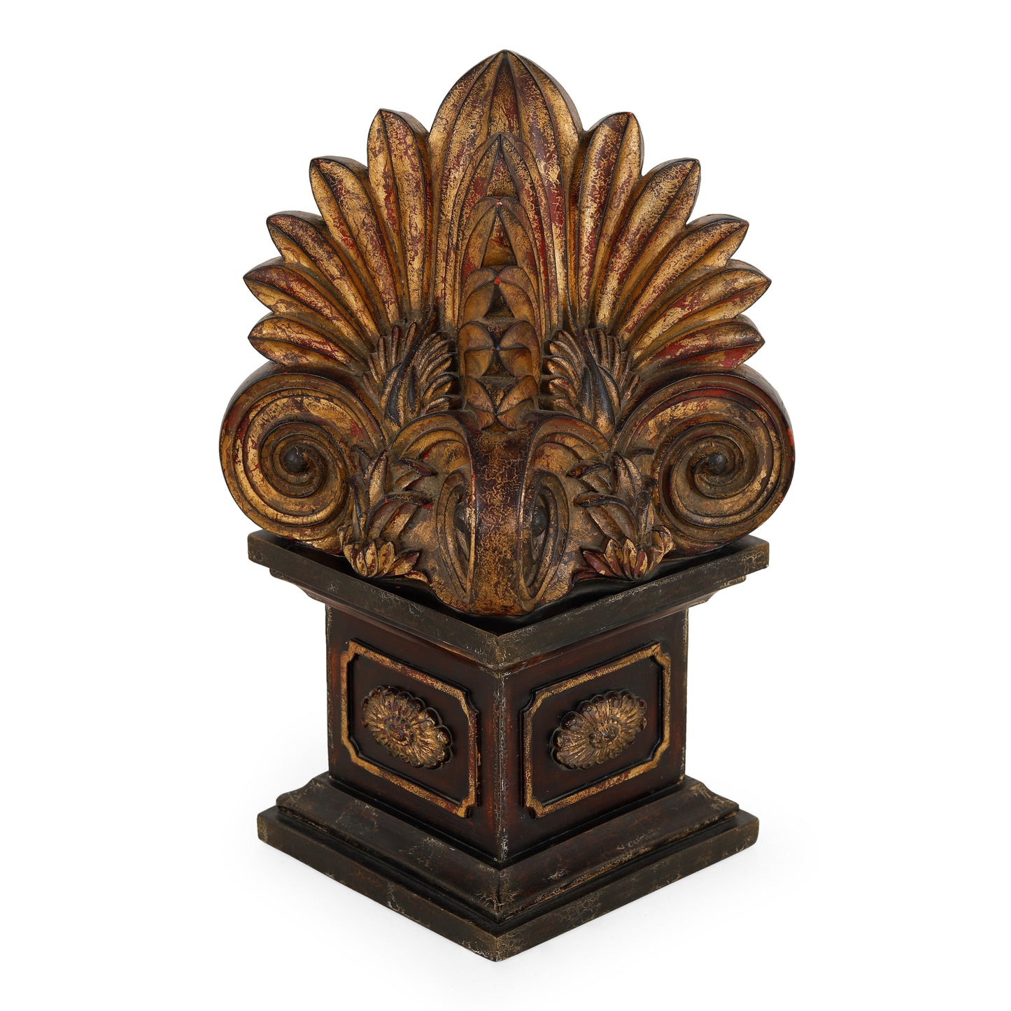 IONIC FINIAL - 11W X 11D X 22H - DISTRESS