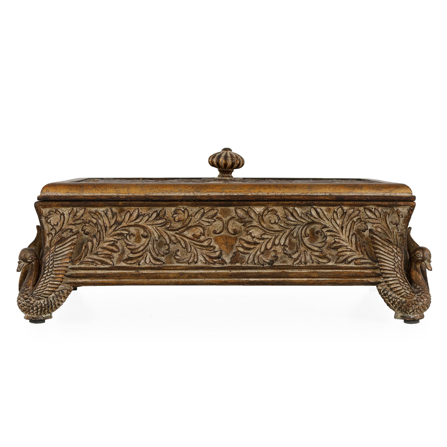 3639 - BOX - 18W X 13D X 8H - FLORENTINE GOLD