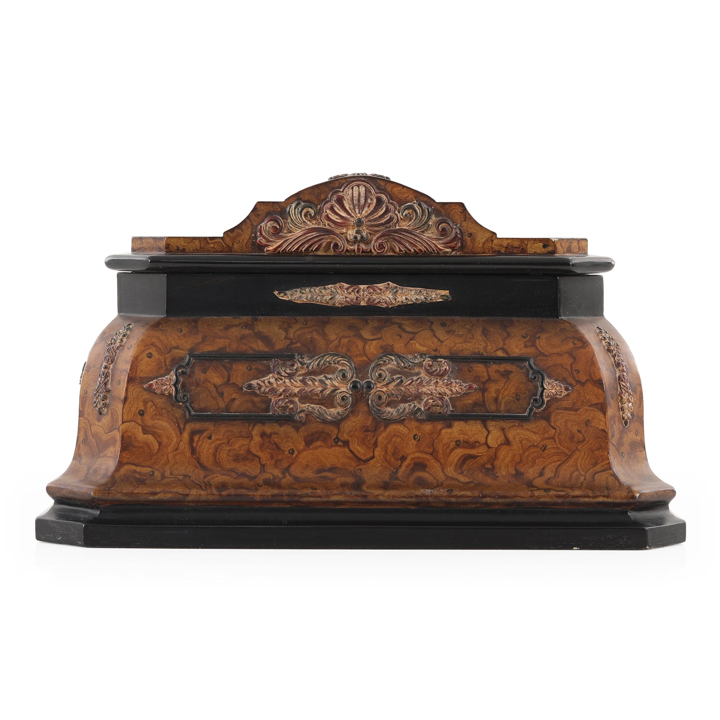 3963 - BOX - 18W X 12D X 11H - FAUX BURLWOOD/P1036