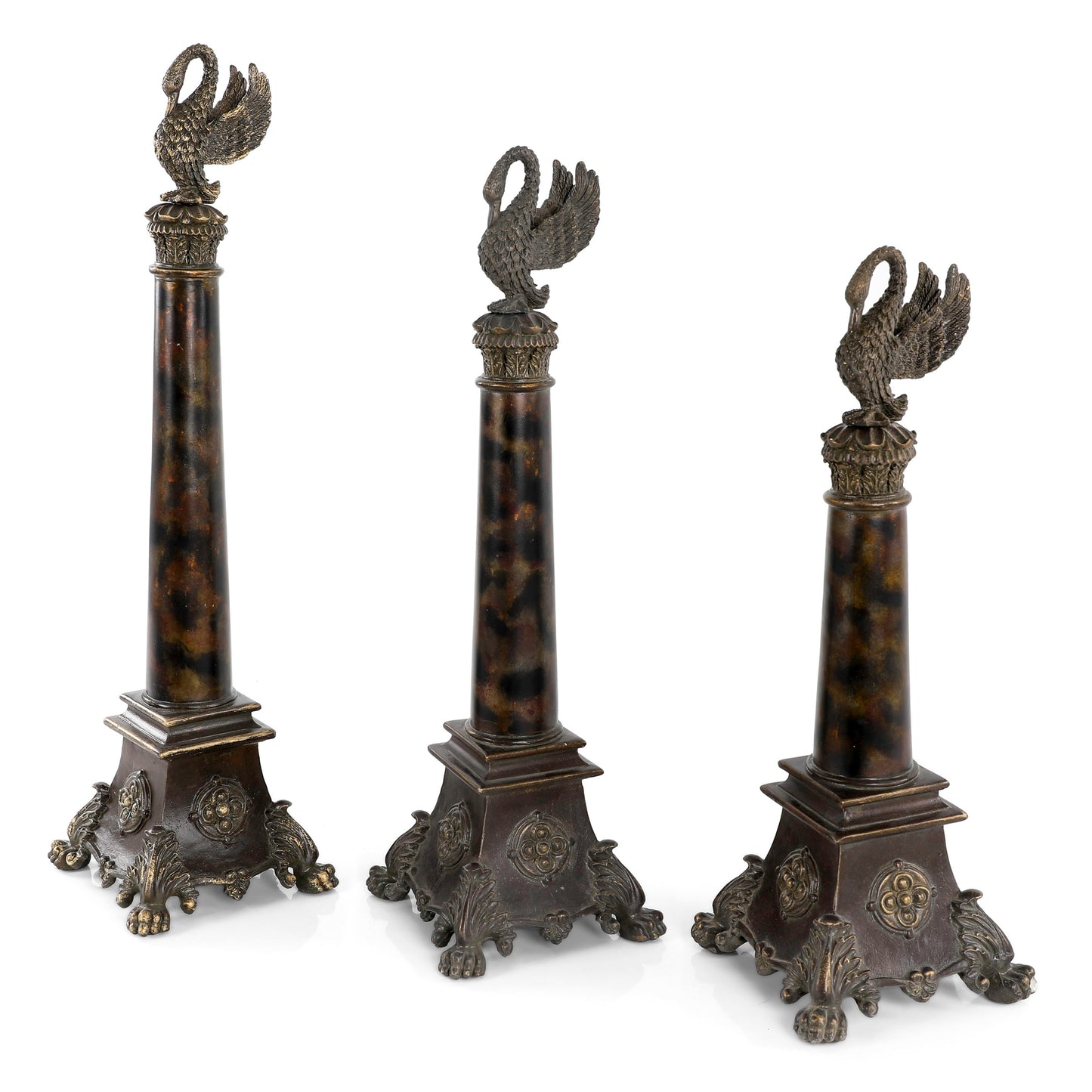 3861 - 3/مجموعة أغطية نهائية - قطر 6 × ارتفاع 18 - 20 - 22 - بجعة كلاسيكية