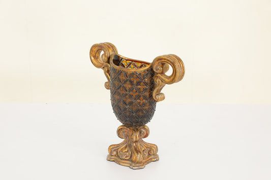 وعاء طويل على شكل ماسة، أبعاده 16 × 5.5 × 17 بوصة ارتفاعًا