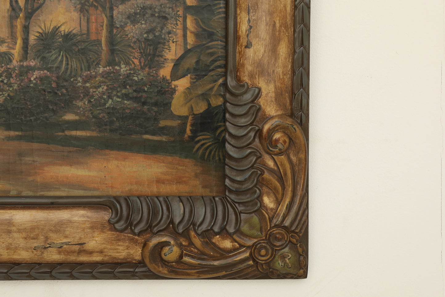 لوحة جدارية خشبية بإطار