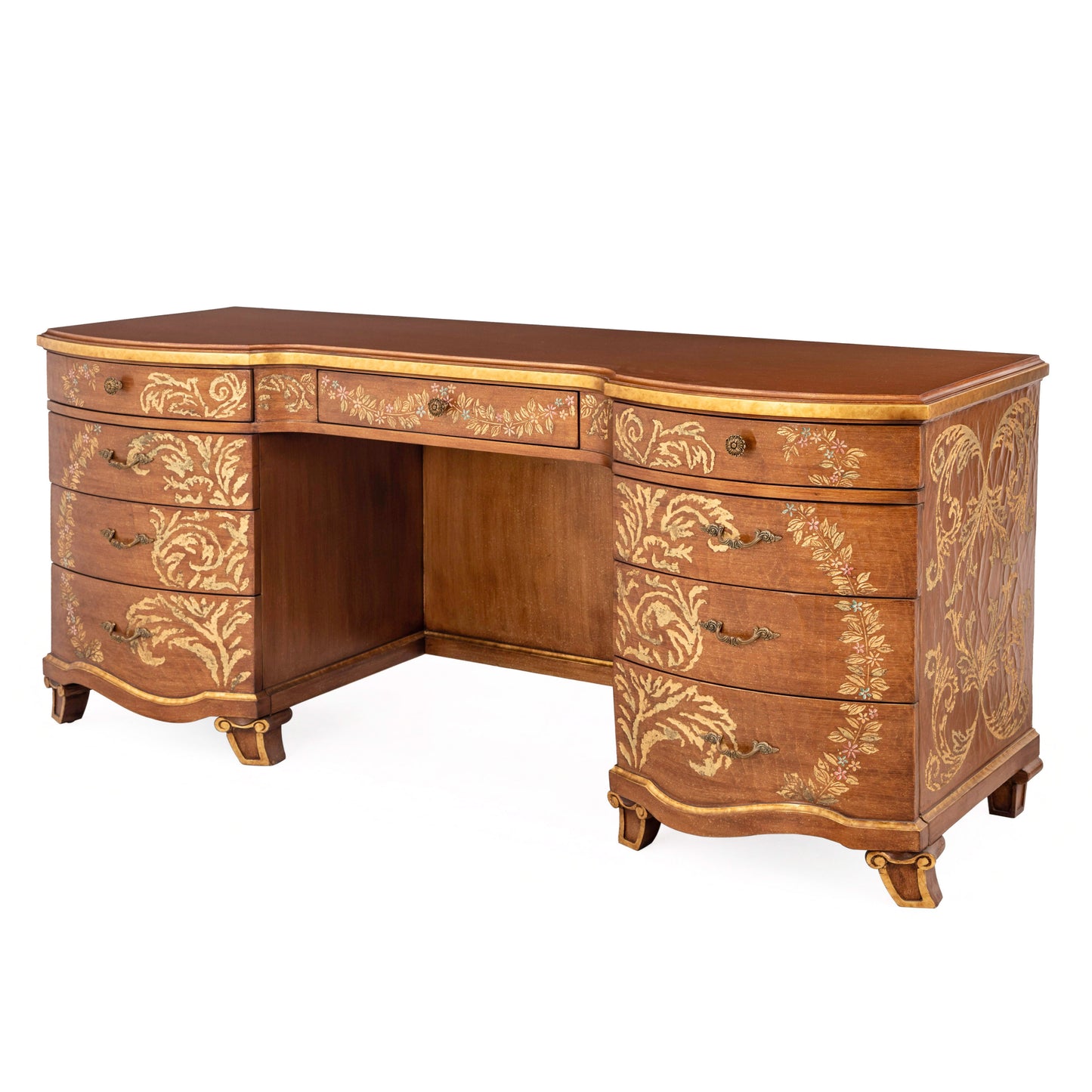 خزانة ملابس مزينة بزهرة الجيرانيوم (مجموعة من 6 قطع)