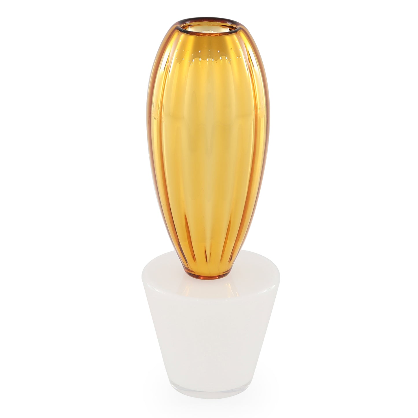 Arizona, Large vase, opal/amber silvered | Gaia Gino