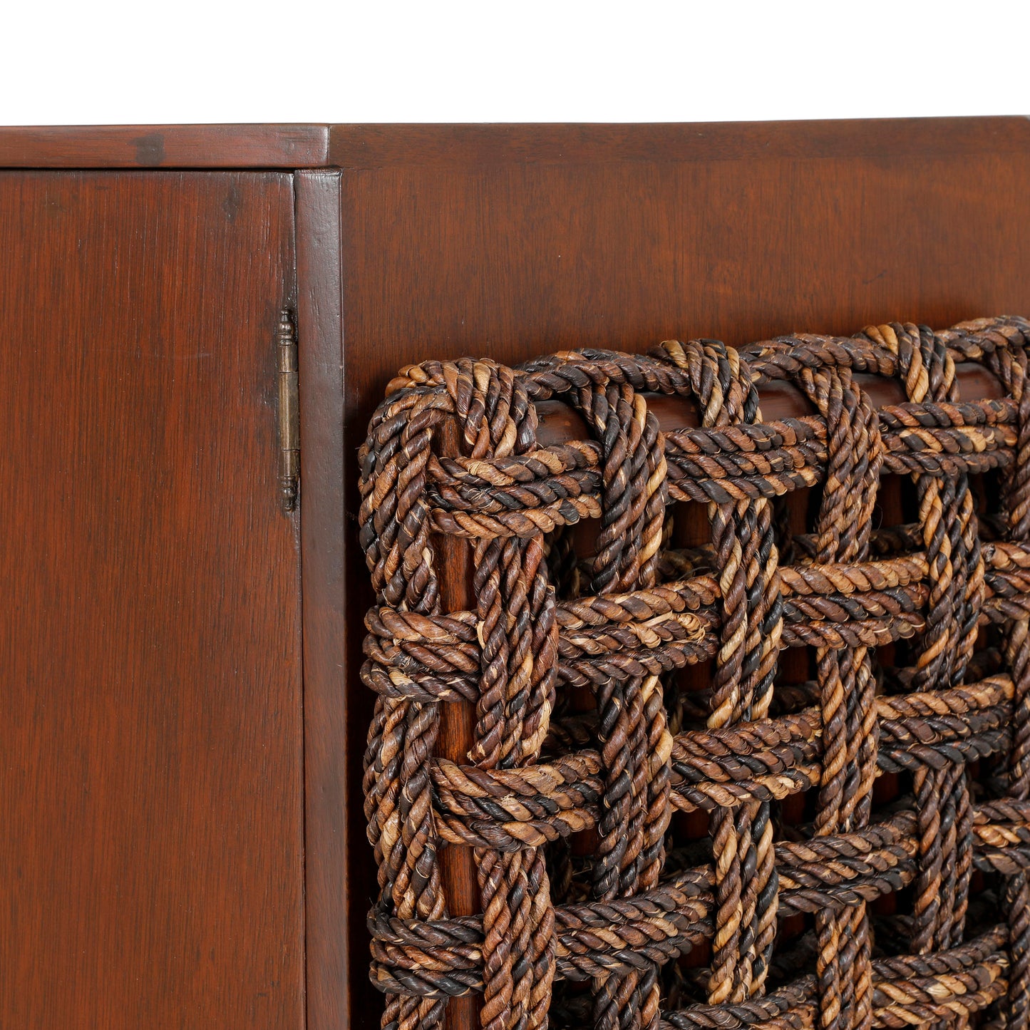 Wooden Nightstand with rope | The Gallery